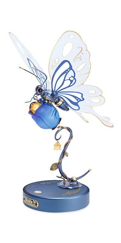 ROKR Blue Butterfly Mechanical Metal Model Kit