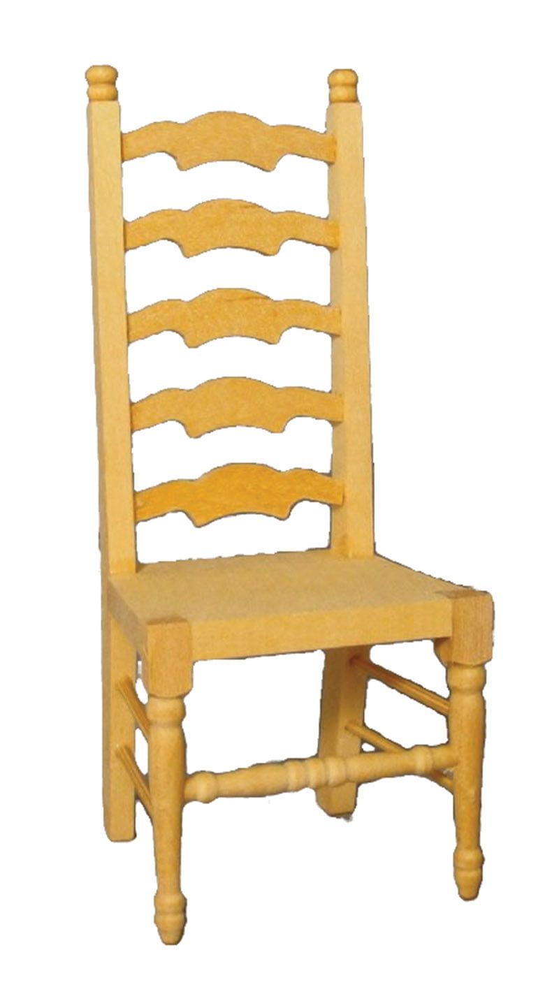 Bare Wood Ladder Back Chair for 12th Scale Dolls House