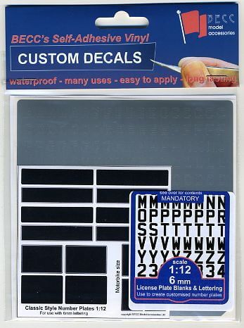 Classic Sliver Number Plates Sets