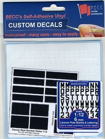 Classic White Number Plates Sets