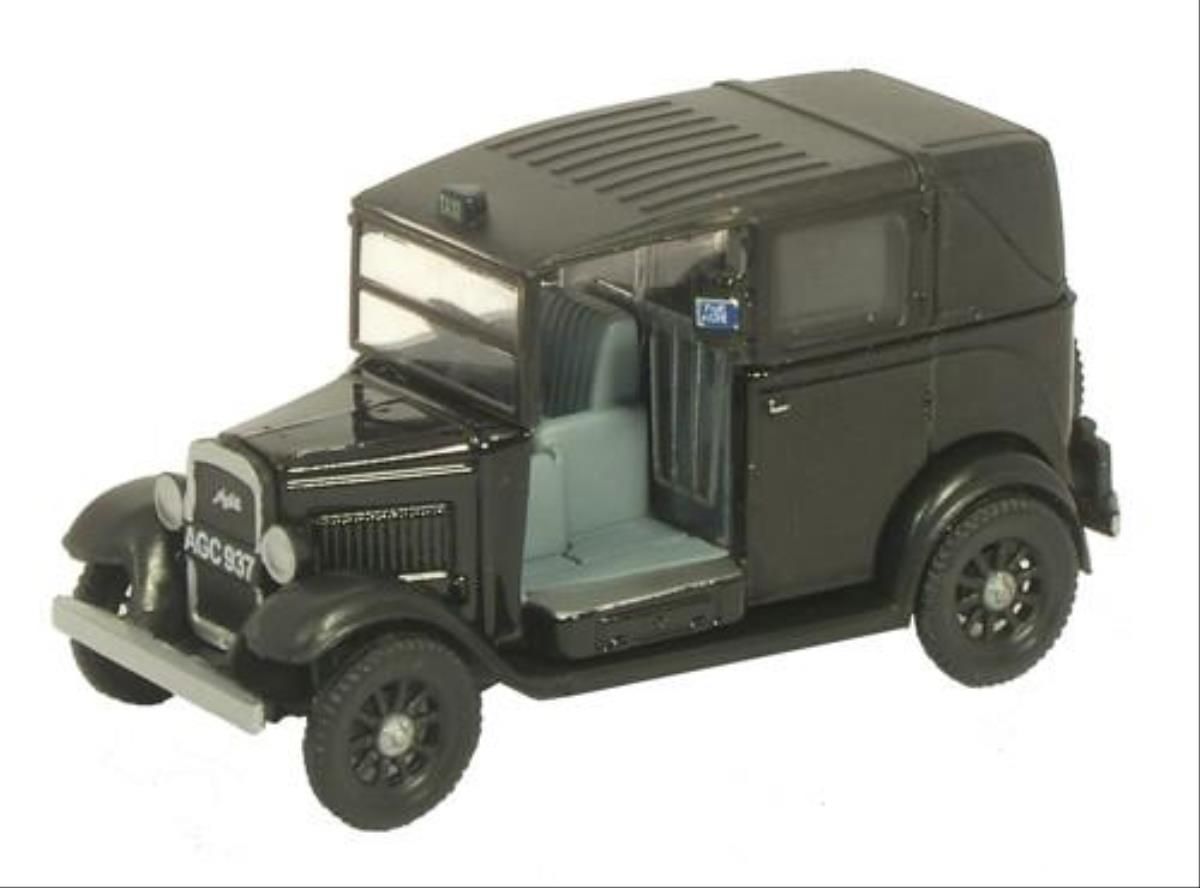 Oxford Diecast 1/76 Scale Black Austin Tax Die Cast Model