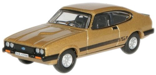 Oxford Diecast 1/76 Scale Solar Gold Ford Capri MkIII Die Cast Model 