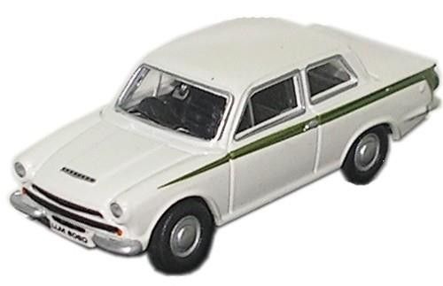 Oxford Diecast 1/76 Scale Cortina MK I White Die Cast Model 