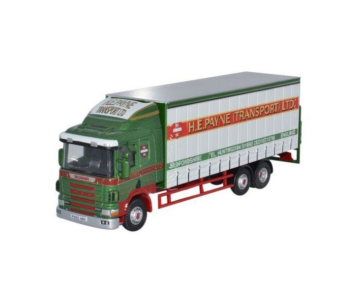 Oxford Diecast 1/76 Scale Scania 94D Curtainside H E Payne Die Cast Model