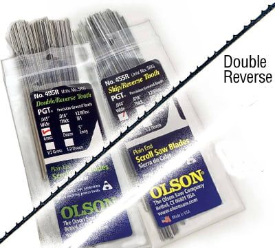 Olson PGT Double Reverse Tooth Scroll Saw Blade Multi Pack of 18