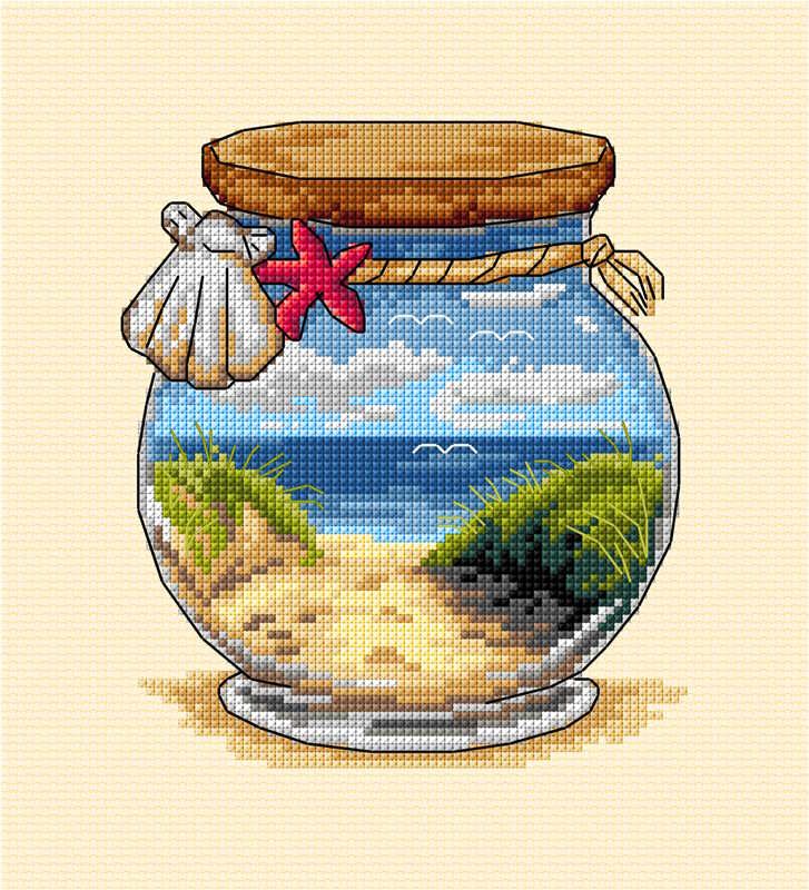 Orchidea Sea and Beach Vacation Memories Counted Cross Stitch Kit