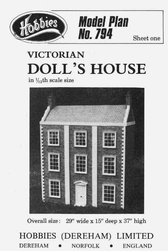 Hobbies Victorian Model Doll's House Plans 12th Scale