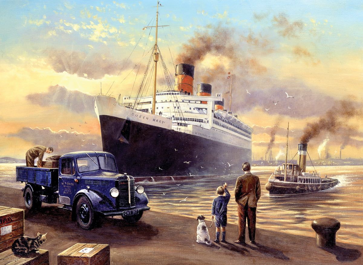 Painting By Numbers Queen Mary Departs