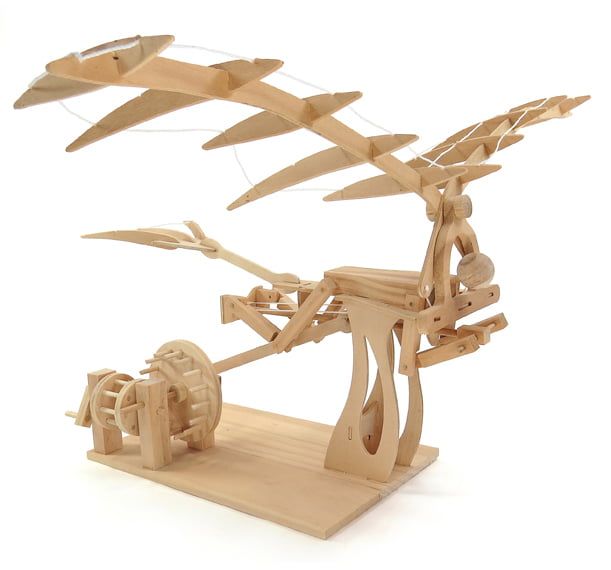 Leonardo da Vinci Ornithopter Working Wooden Model Kit