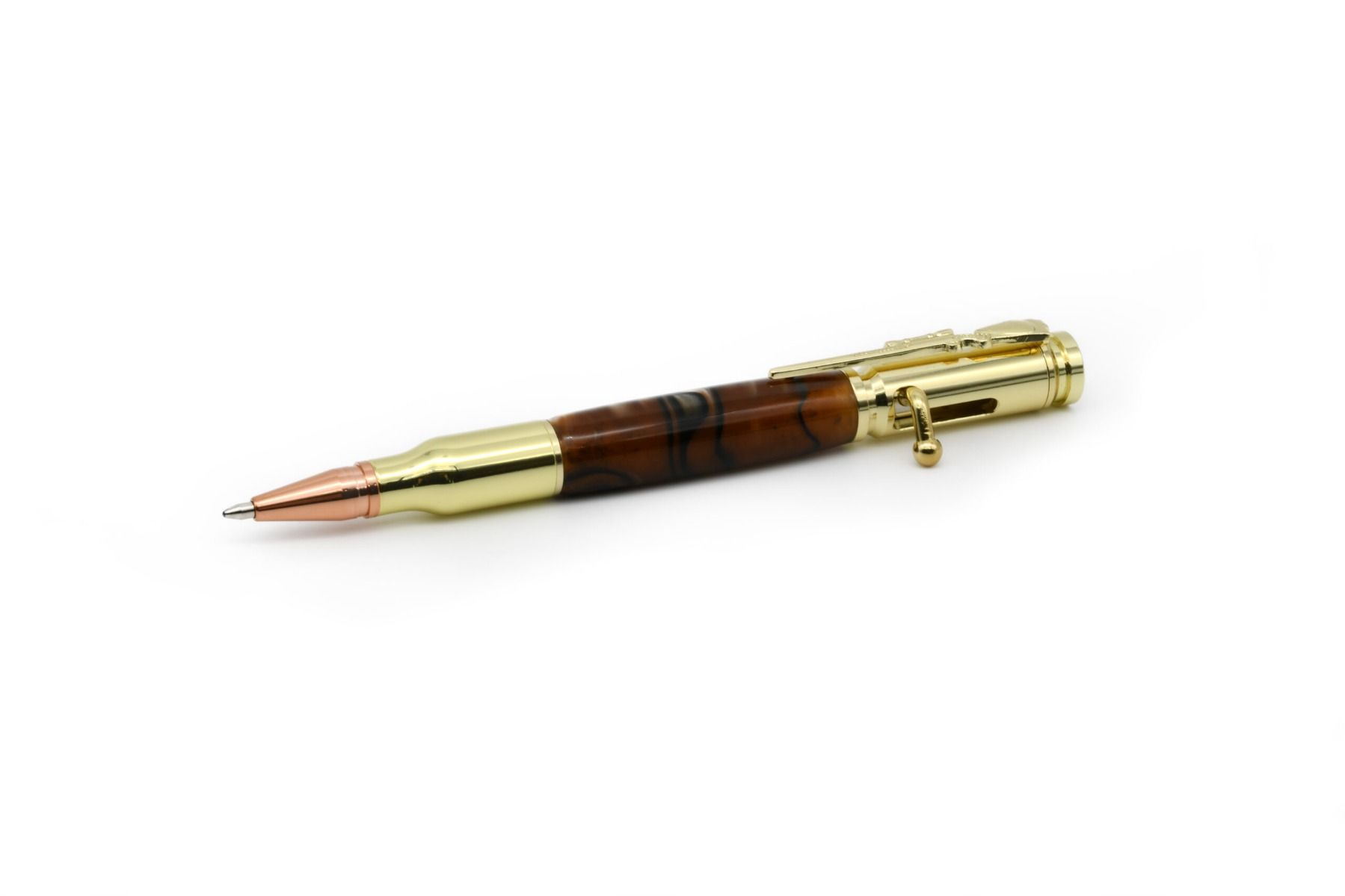 Rotur Bolt Action Bullet Pen Gold with Copper Tip Kit