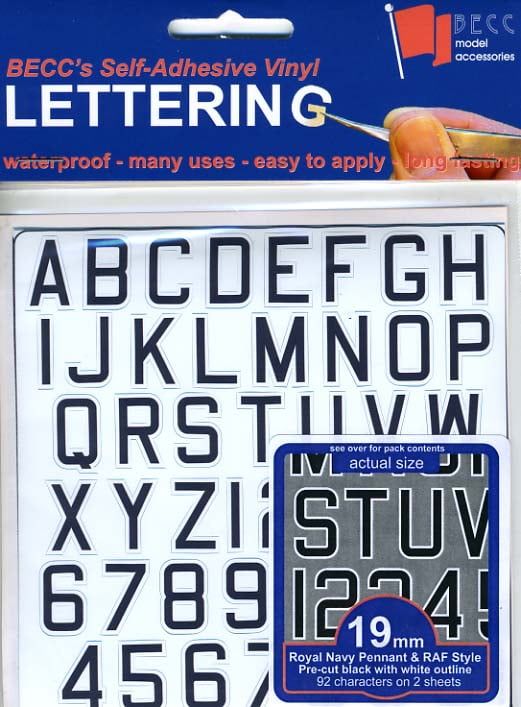 Vinyl Lettering Royal Navy Pennant and RAF Style