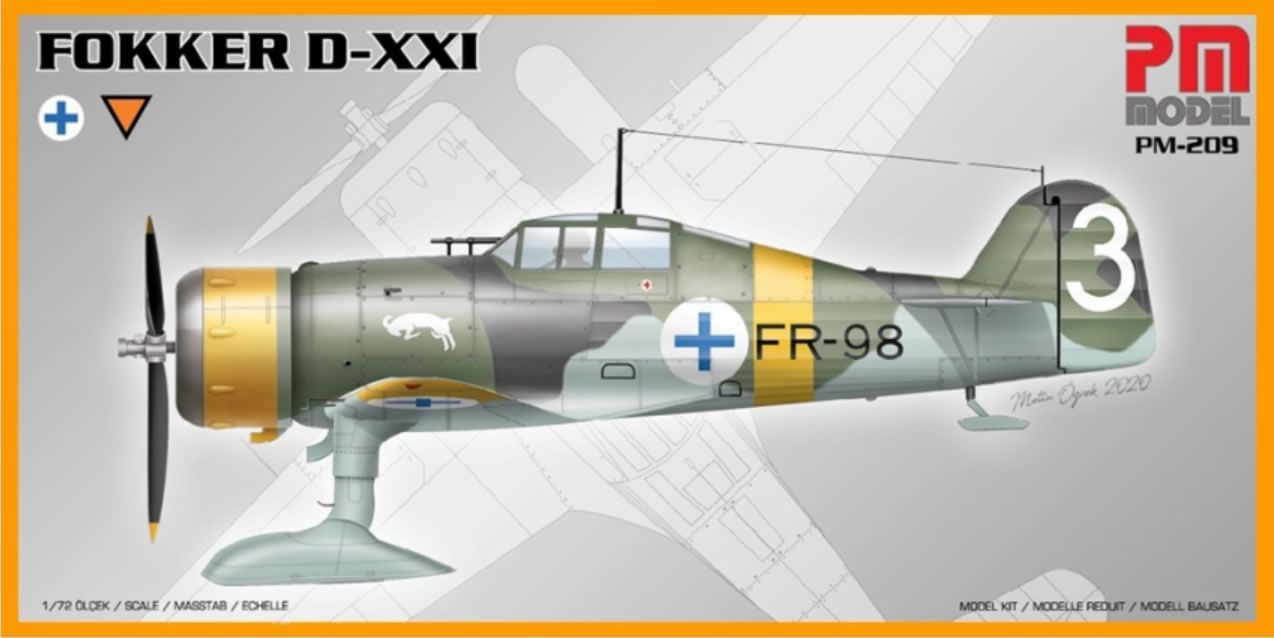 PM Models 1/72 Scale  Fokker D-XXI (FR-98) Model Kit