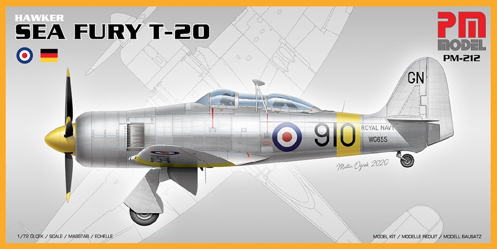 PM Models 1/72 Scale Hawker Sea Fury T-20 Model Kit