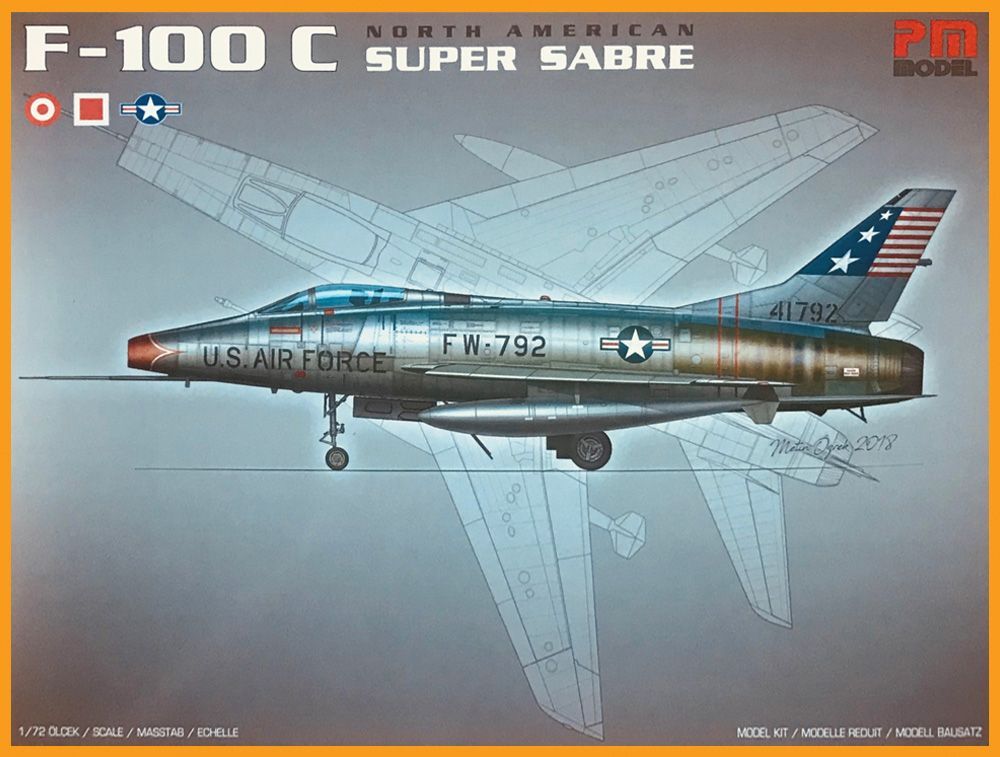 PM Models 1/72 Scale North American F-100C Super Sabre Model Kit