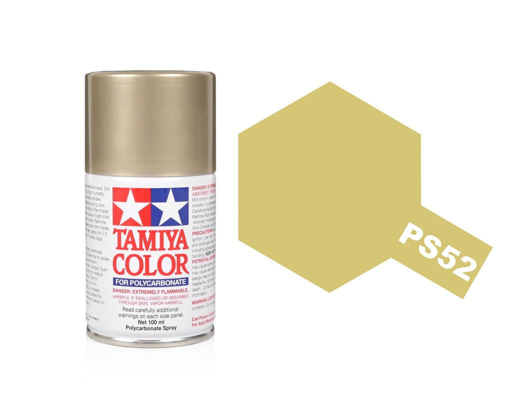 Tamiya Polycarbonate Spray Paint (100ml) - Champagne Gold Aluminium
