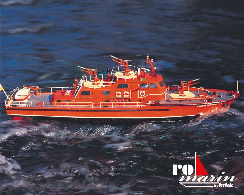 Krick 1/25 Scale Dusseldorf Fire Fighting Boat RC Model Kit