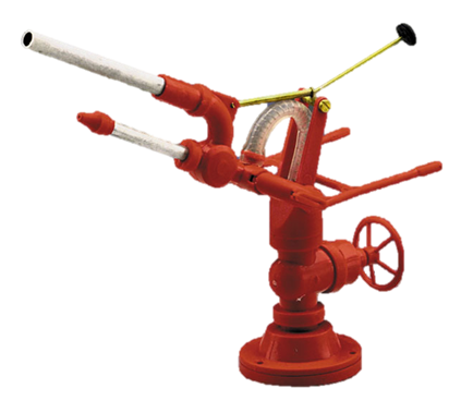 Working Fire Fighting Monitor