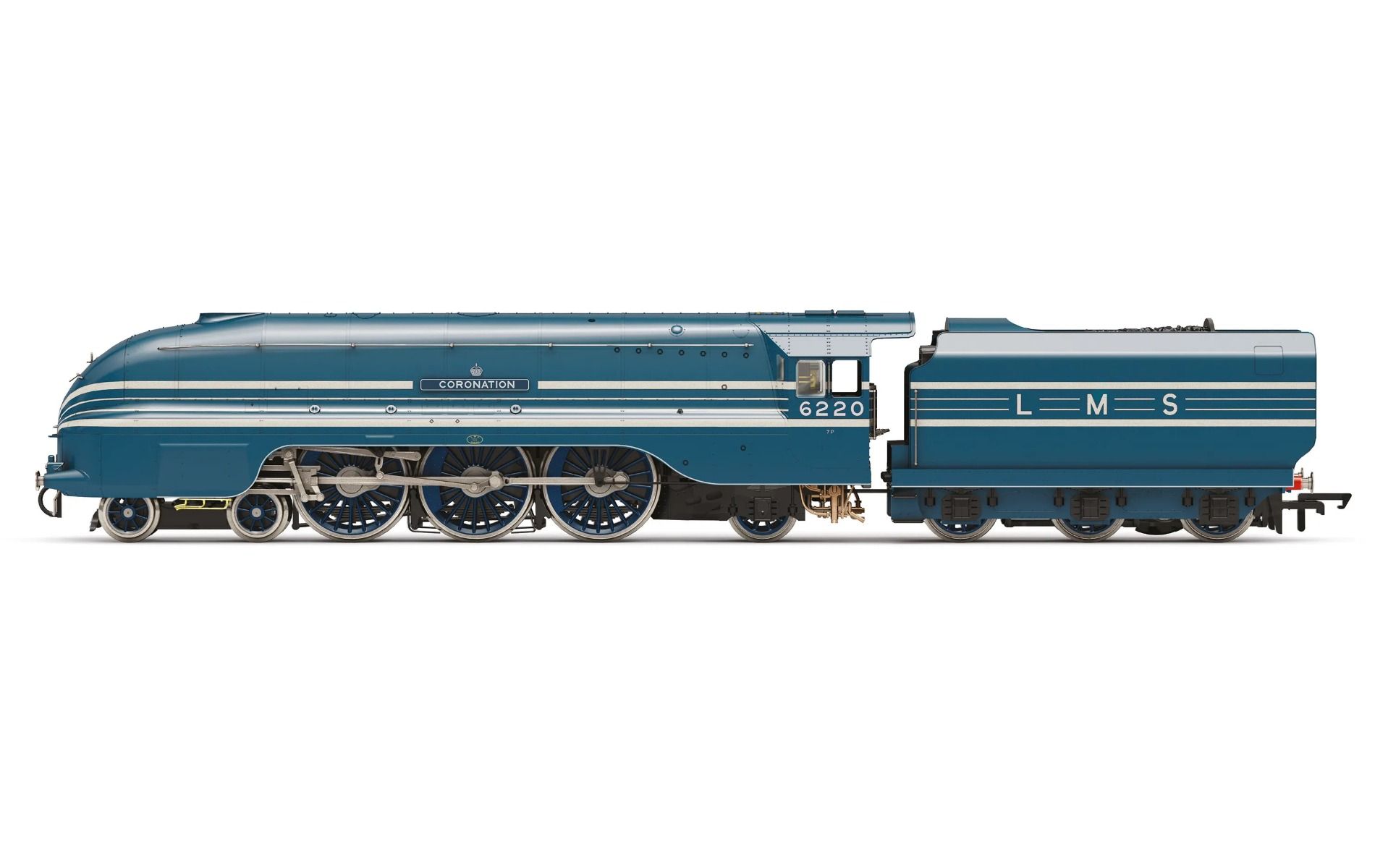 Hornby LMS - Streamlined 6220 'Coronation' with figure - Limited Edition (150th Anniversary Collection) OO Gauge