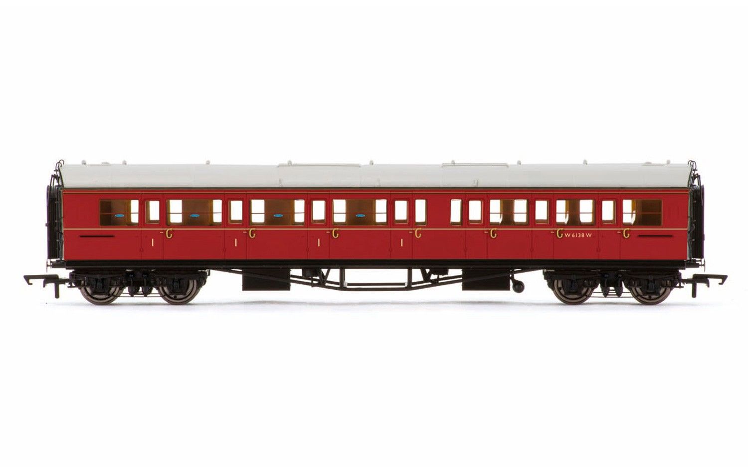 Hornby BR, Collett 'Bow-Ended' Corridor Composite (Left Hand), W6138W - Era 5 OO Gauge