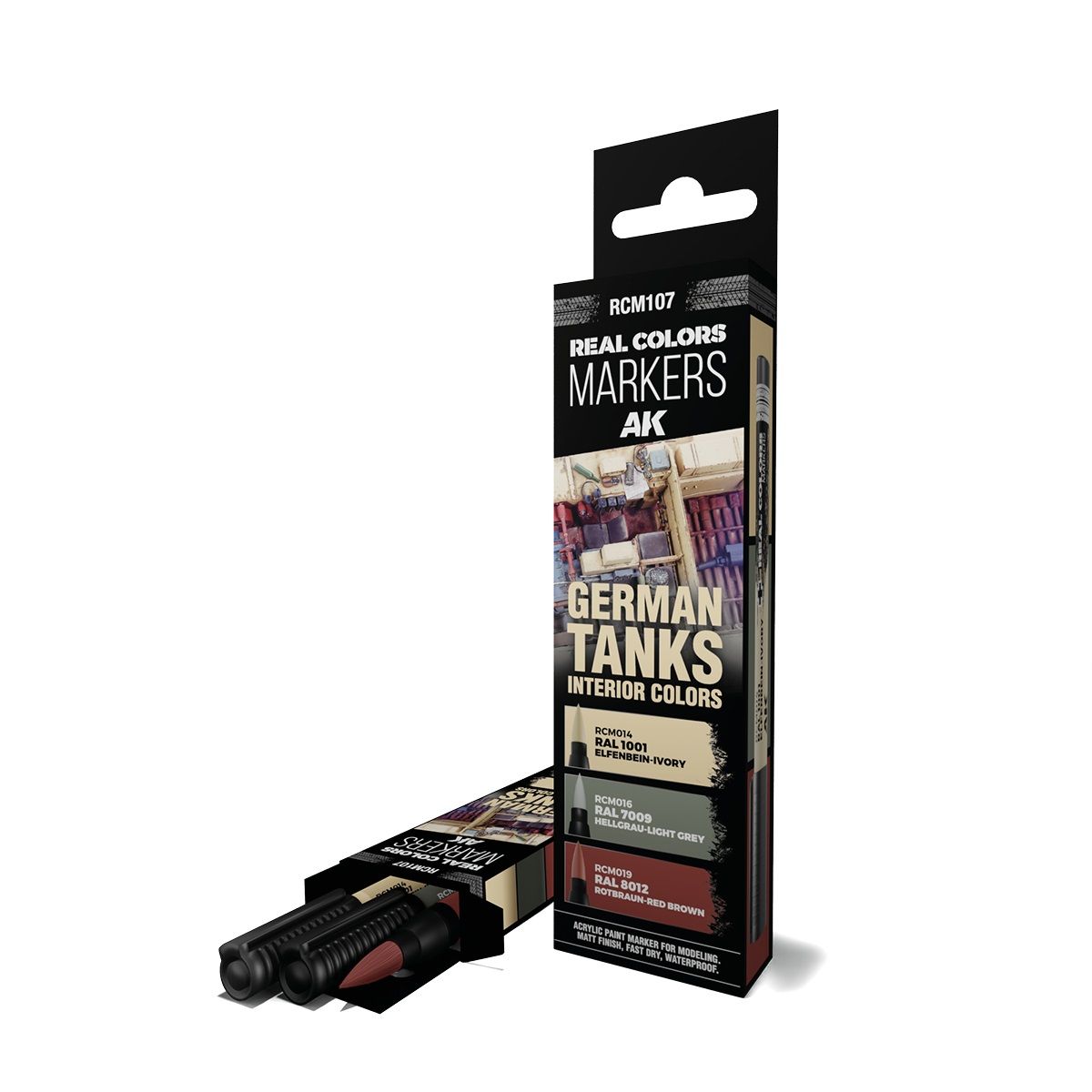 AK Interactive German Tanks Interior Colours Markers Set
