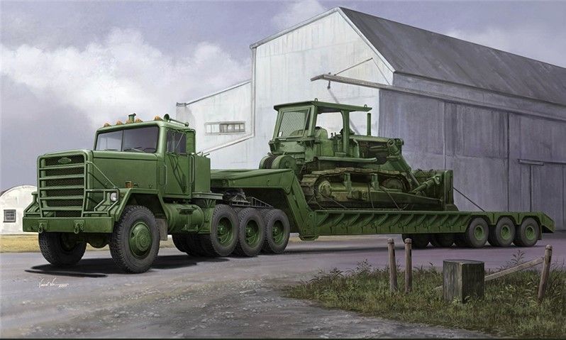 Trumpeter 1/35 Scale M920 Tractor Towing M870A1 Semi-trailer Model Kit