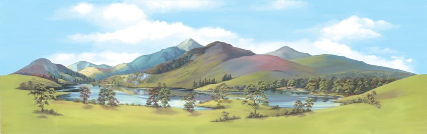 Peco Mountain Lake Backscene