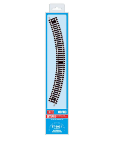 Peco Double Curve 1st Radius (Pack of 4) OO Gauge