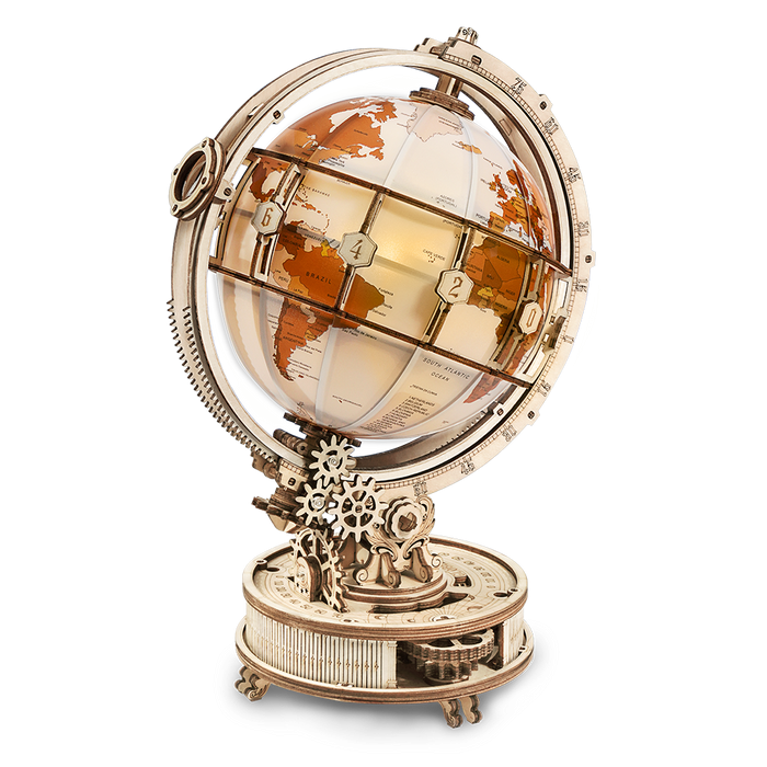 ROKR Luminous Globe Wooden Model Kit