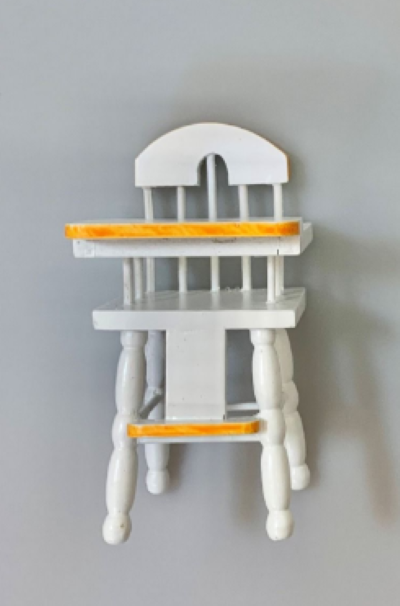 Dolls House Orange And White Highchair