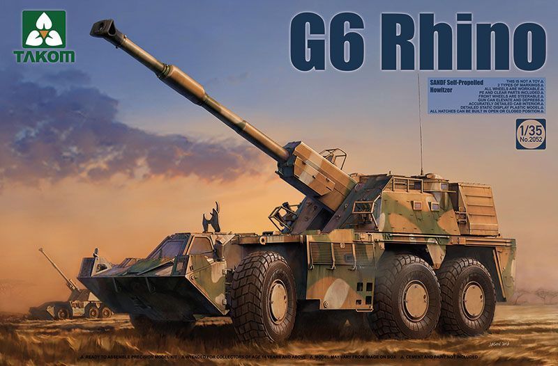 Takom 1/35 Scale G6 Rhino SANDF Self-propelled Howitzer Model Kit