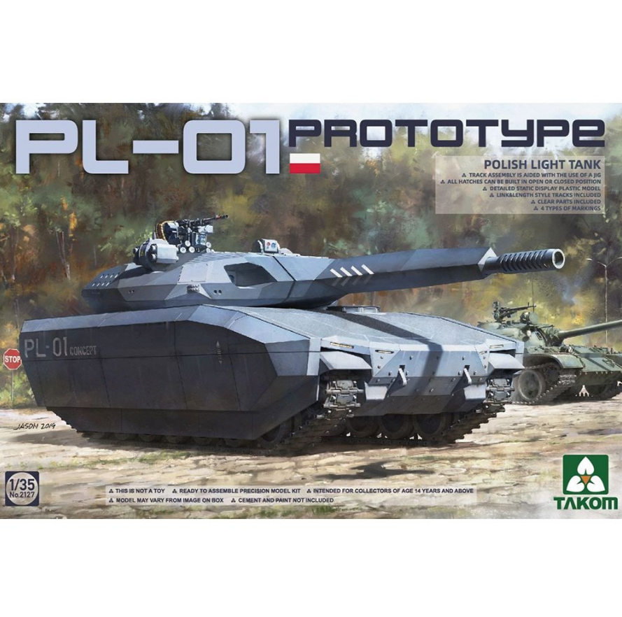 Takom 1/35 Scale Polish Army PL-01 Prototype Light Tank Model Kit
