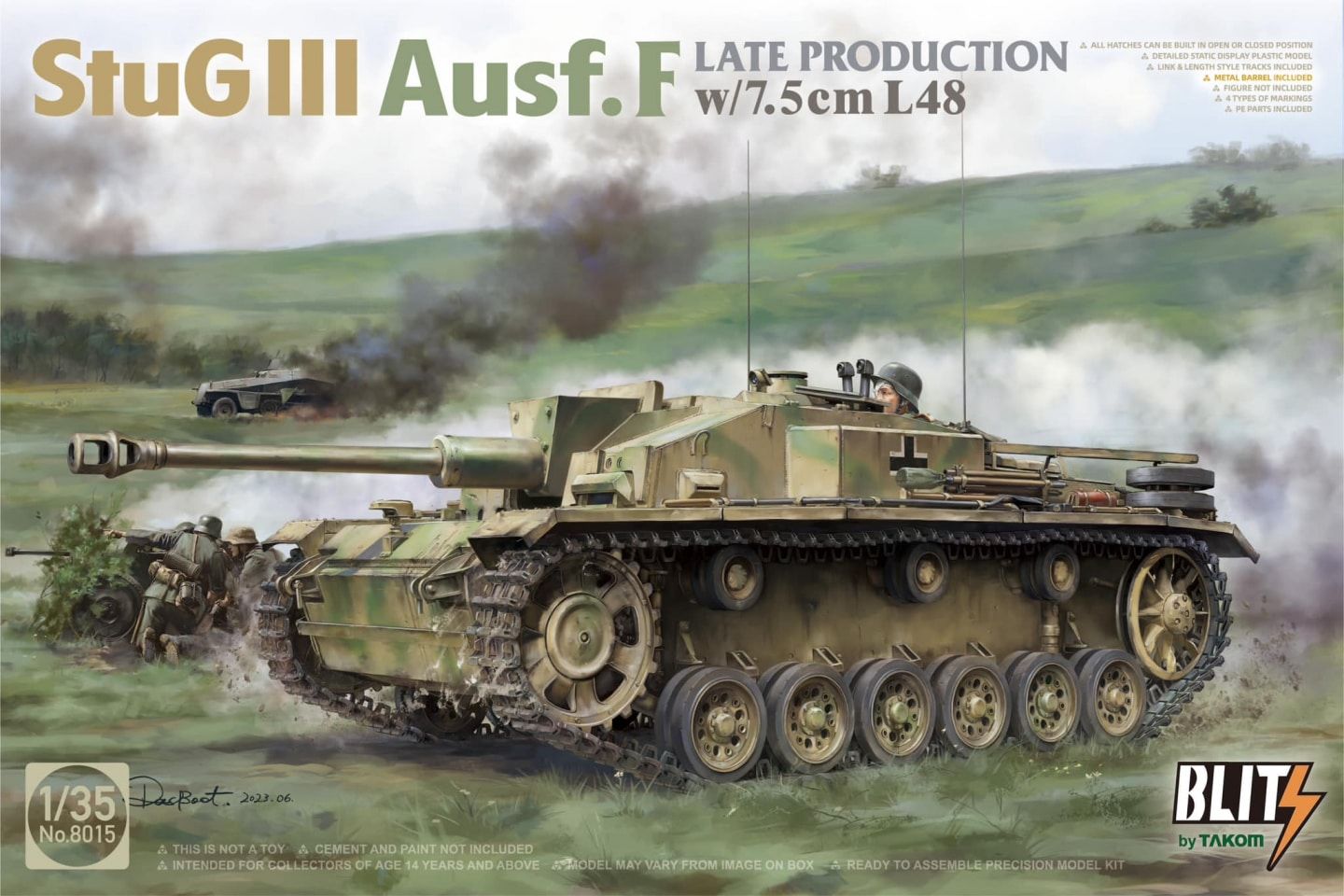 Takom 1/35 Scale German StuG III Ausf F Late Production Model Kit