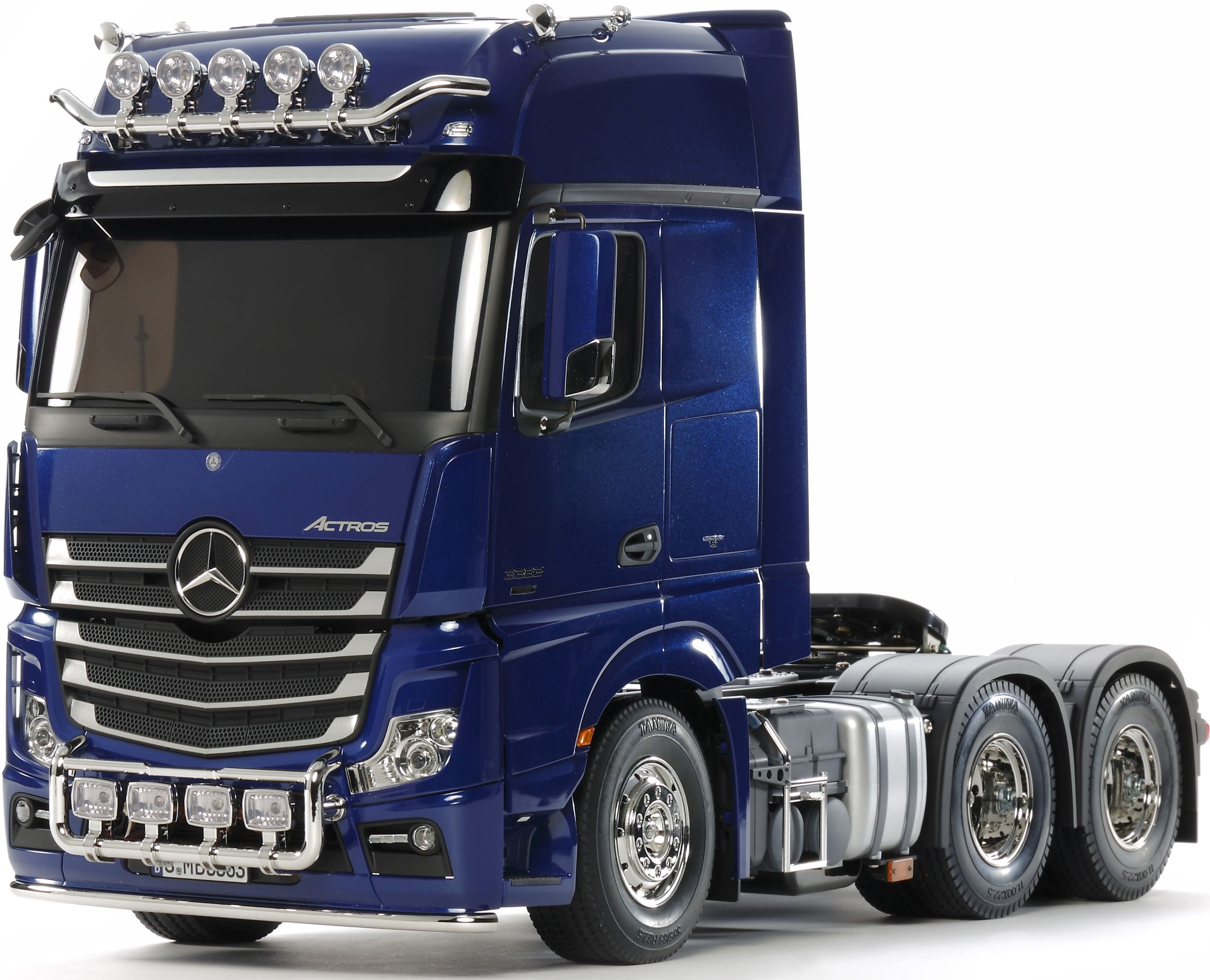 Tamiya 1/14 Scale Mercedes-Benz Actros 3363 6x4 GigaSpace Limited Edition Pearl Blue RC Model Kit