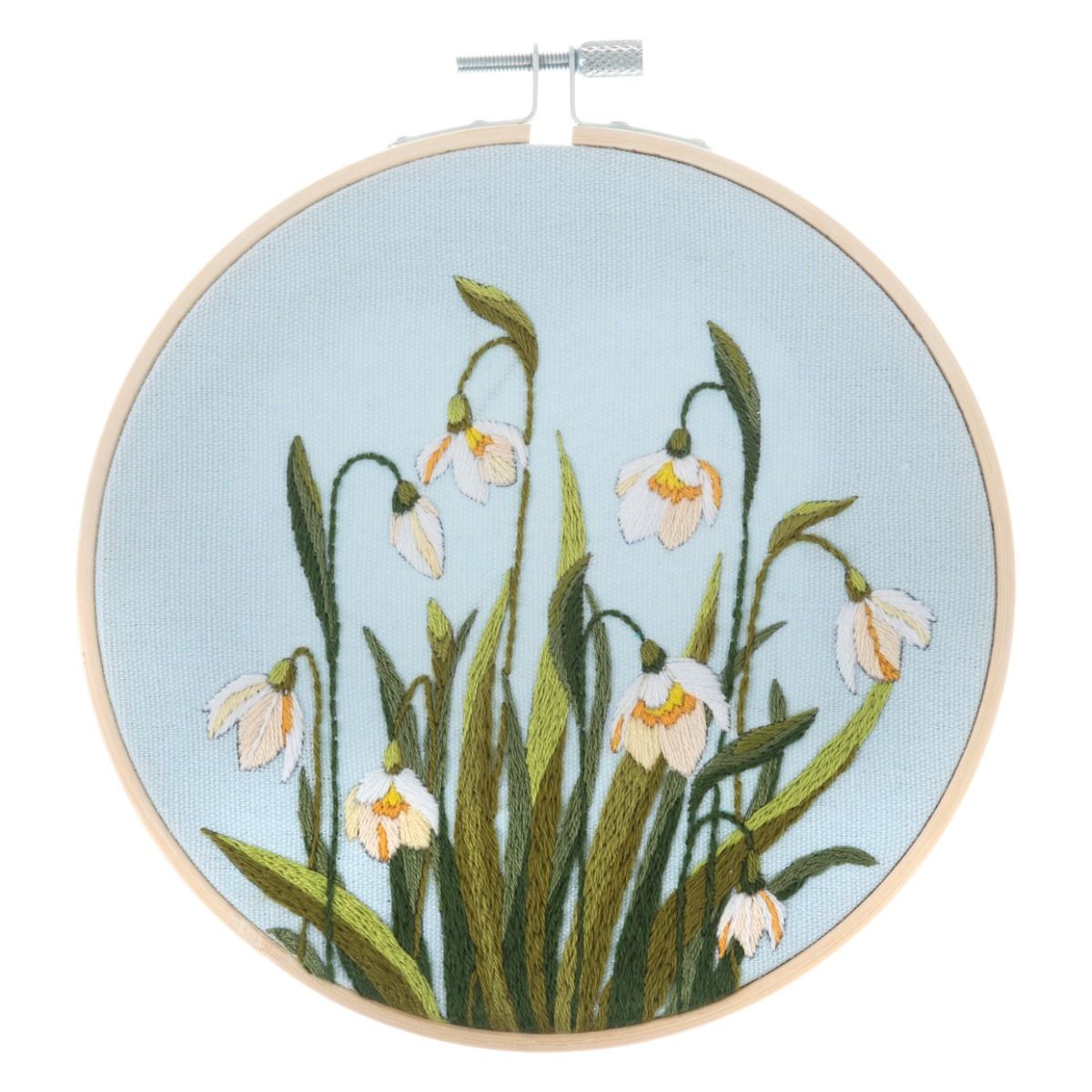 Trimits Snowdrops Embroidery Hoop Kit