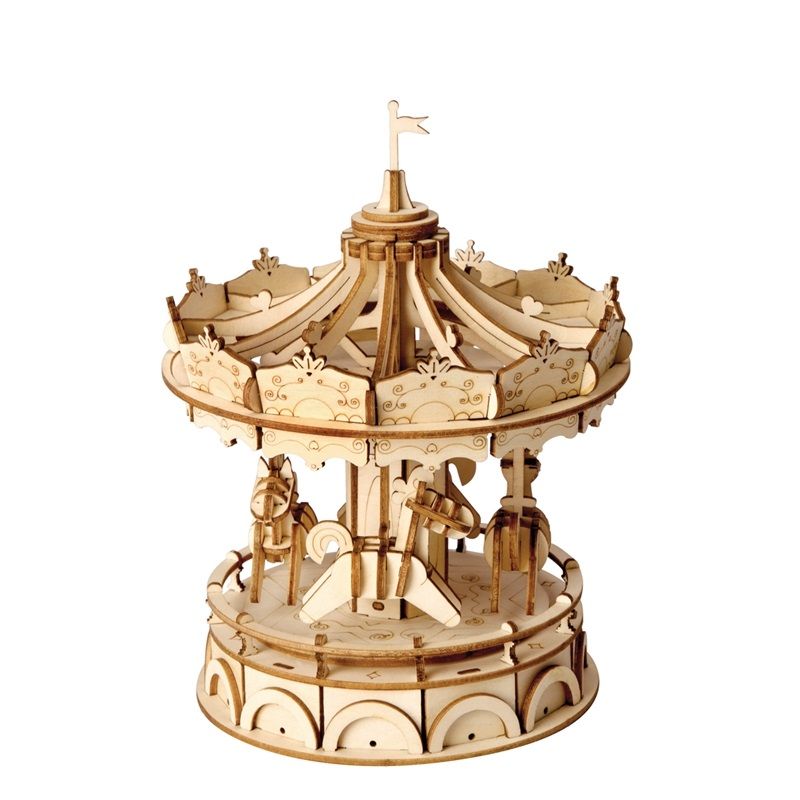 Rolife Merry-Go-Round Wooden Model Kit