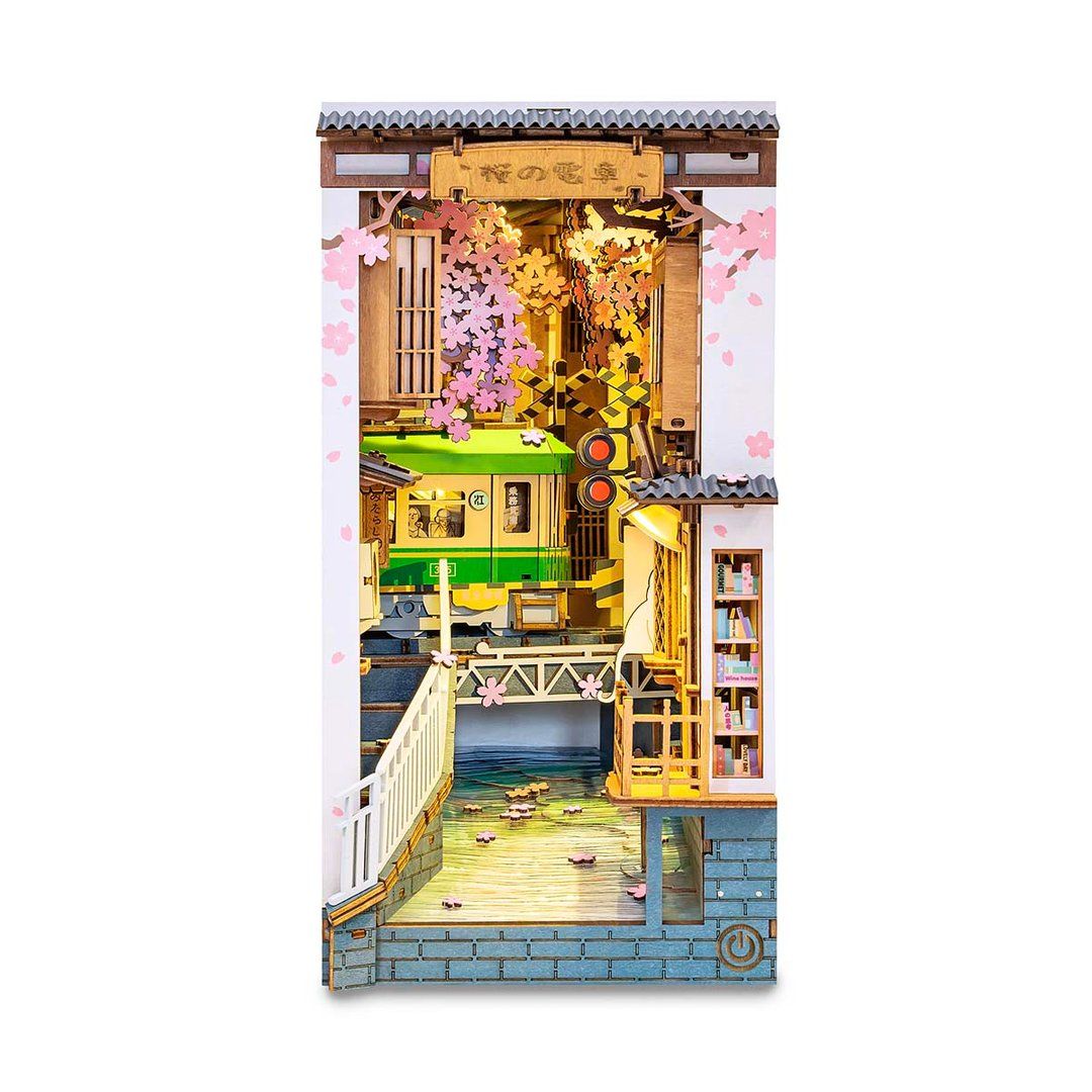 Rolife Sakura Densya 3D Wooden DIY Miniature House Book Nook