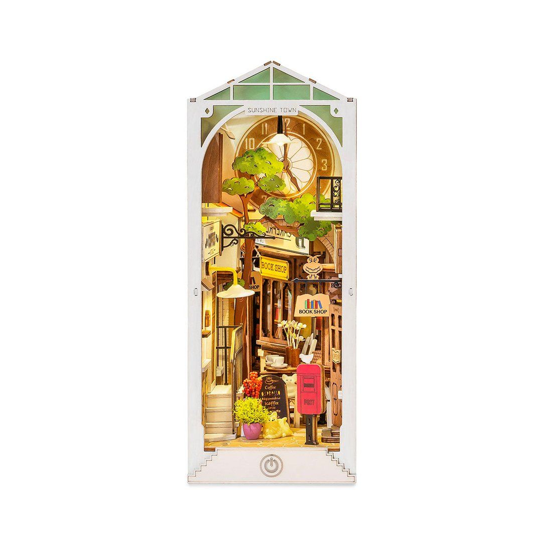 Rolife Sunshine Town 3D Wooden DIY Miniature House Book Nook