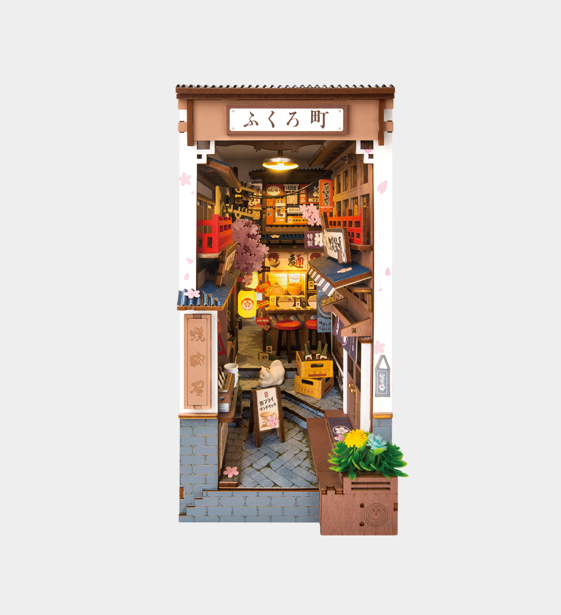 Rolife Wine Alley 3D Wooden DIY Miniature House Book Nook