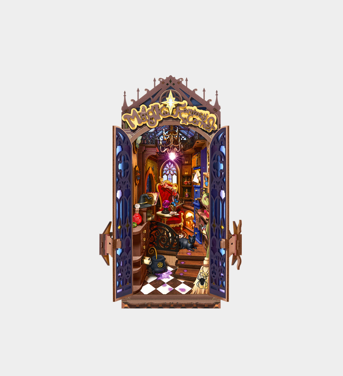 Rolife Magic Fantasy Corner 3D Wooden DIY Miniature House Book Nook