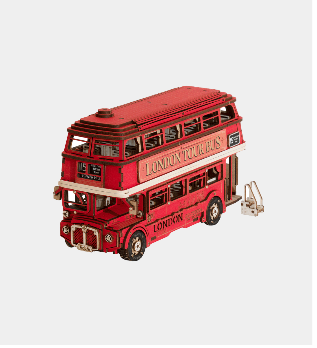 Rolife London Tour Bus Wooden Model Kit