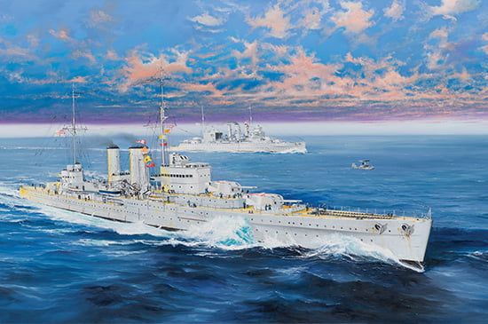 Trumpeter 1/350 Scale HMS Exeter Heavy Cruiser Model Kit