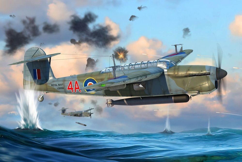 Trumpeter 1/48 Scale British Royal Navy Fairey Barracuda Mk II WWII Torpedo Bomber Model Kit