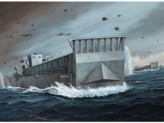 Trumpeter 1/72 Scale LCM(3) D-Day Landing Craft Model Kit