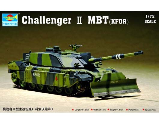 Trumpeter 1/72 Scale Challenger II MBT (KFOR) Model Kit