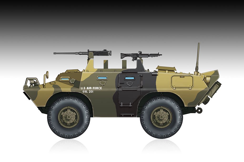 Trumpeter 1/72 Scale USAF XM706E2 (Cadillac Gage V-100), ca.1960s-80s Model Kit