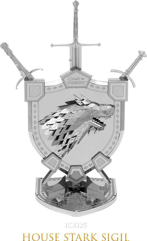 Metal Earth Game of Thrones House Stark Sigil 3D Metal Model Kit