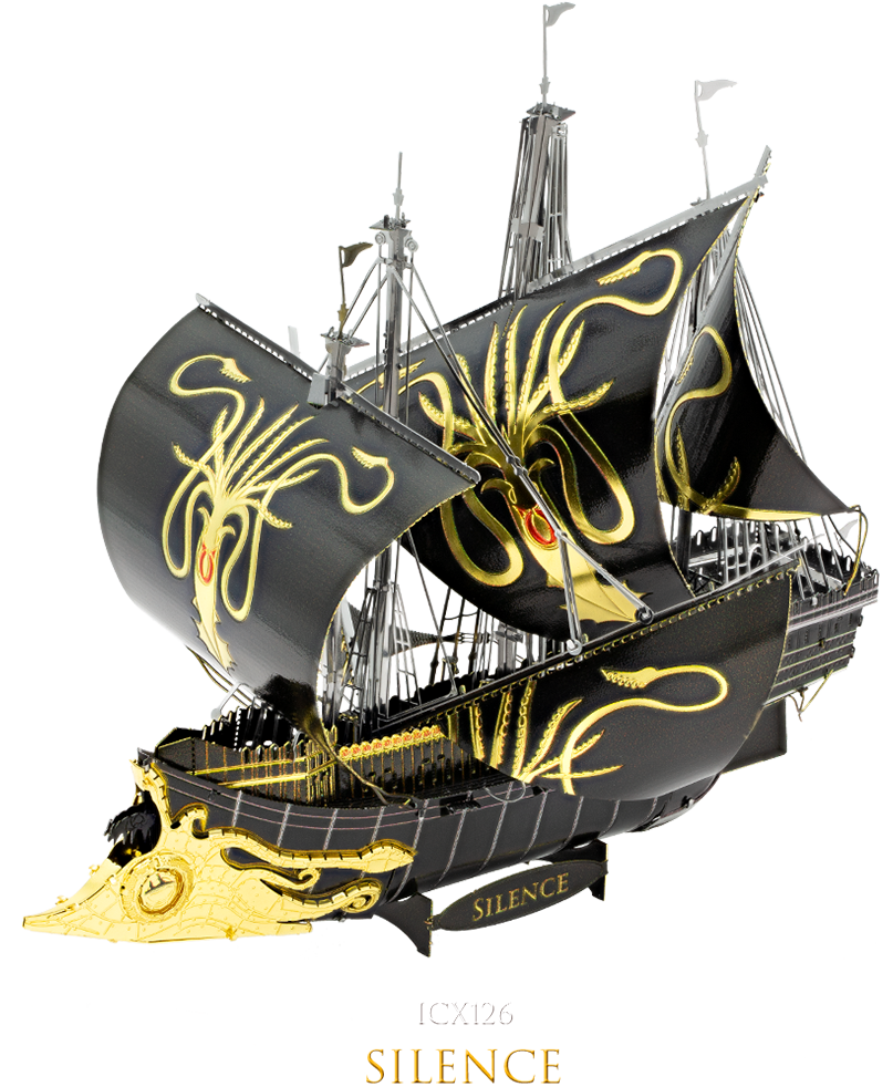Metal Earth Game of Thrones Greyjoy Ship Silience 3D Metal Model Kit