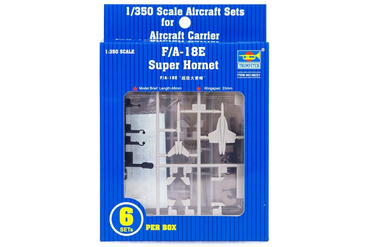 Trumpeter 1/350 Scale F/A-18E Super Hornet 6 Aircraft Sets for Aircraft Carrier Model Kit
