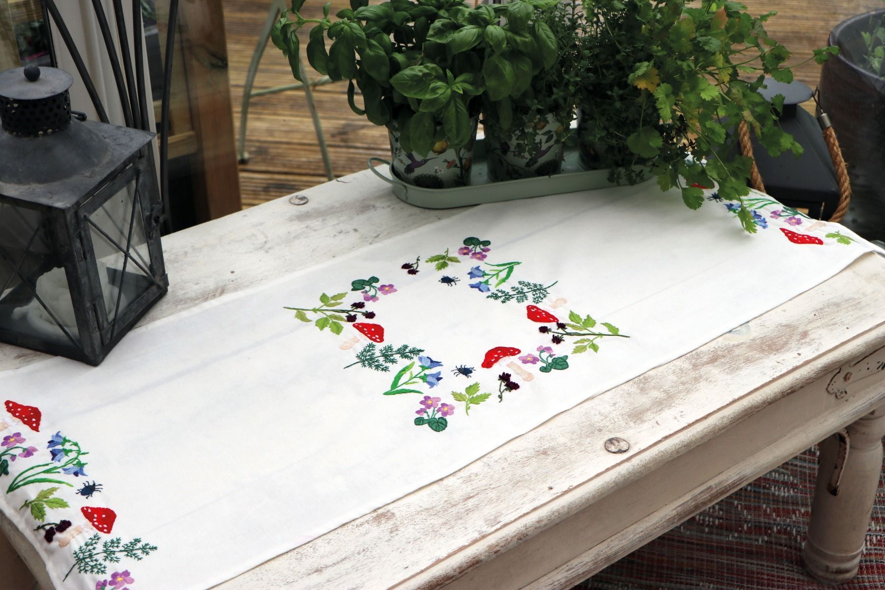 Trimits Toadstools Table Runner Embroidery Kit