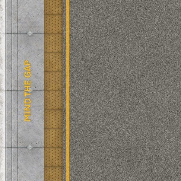Scale Model Scenery Asphalt Platform Sheets With Network Rail Coping & Yellow Line (Pack of 5) OO Gauge